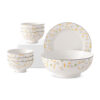 8 piece orange Blossom dinnerware set