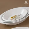 Deep oval plates by Long Phuong Porcelain