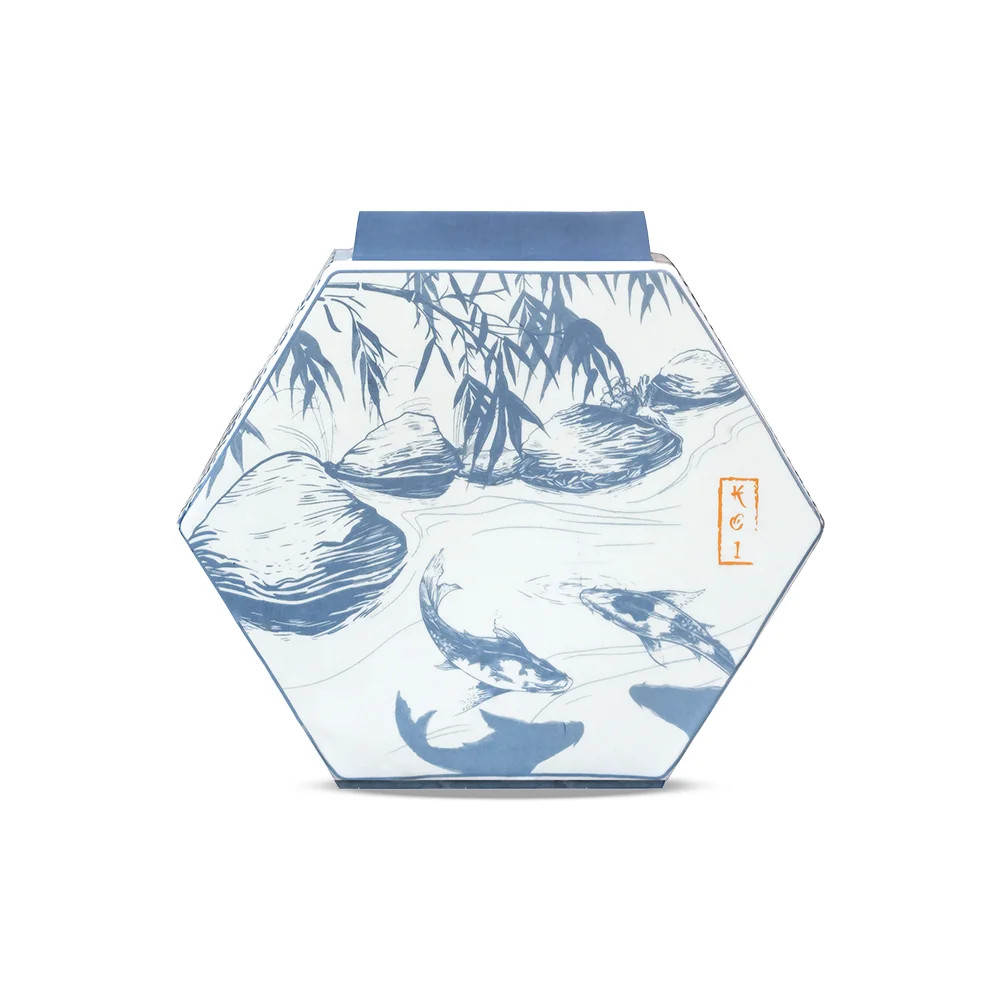 Koi Fish porcelain vases 8”