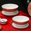 Celebrate traditional Vietnamese elegance with the Lac Hong porcelain serving bowl