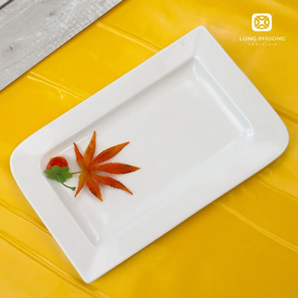 Leaf-Shaped-Rectangular-Plate (2) Rectangular Plates 11”-14”-16” by Long Phuong