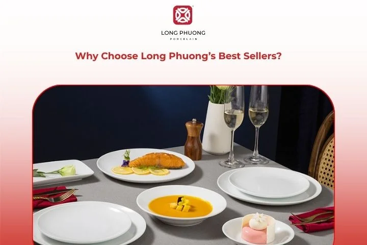 Long Phuong’s most popular dinnerware displayed in a cozy family dining setup
