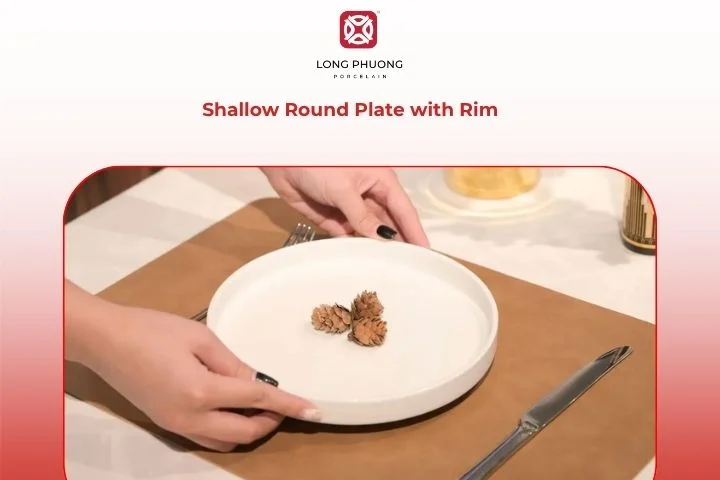  Shallow round plate arranged with grilled chicken and vibrant greens.