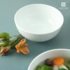 Deep curl porcelain bowl