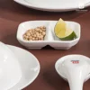 Mini two-compartment dipping dish