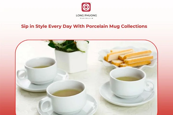 Porcelain Mugs for Tea and Coffee