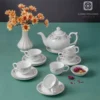 Round-bellied teapot with grape flower pattern