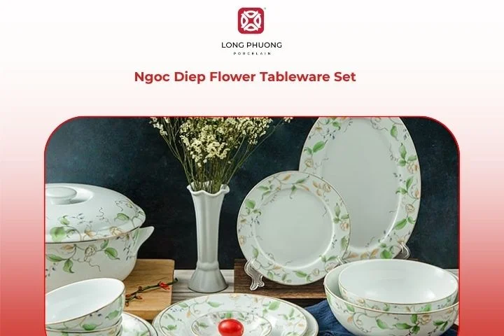 Ngoc Diep tableware set styled on a cozy