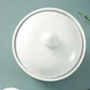 Mini porcelain casserole dish with lid