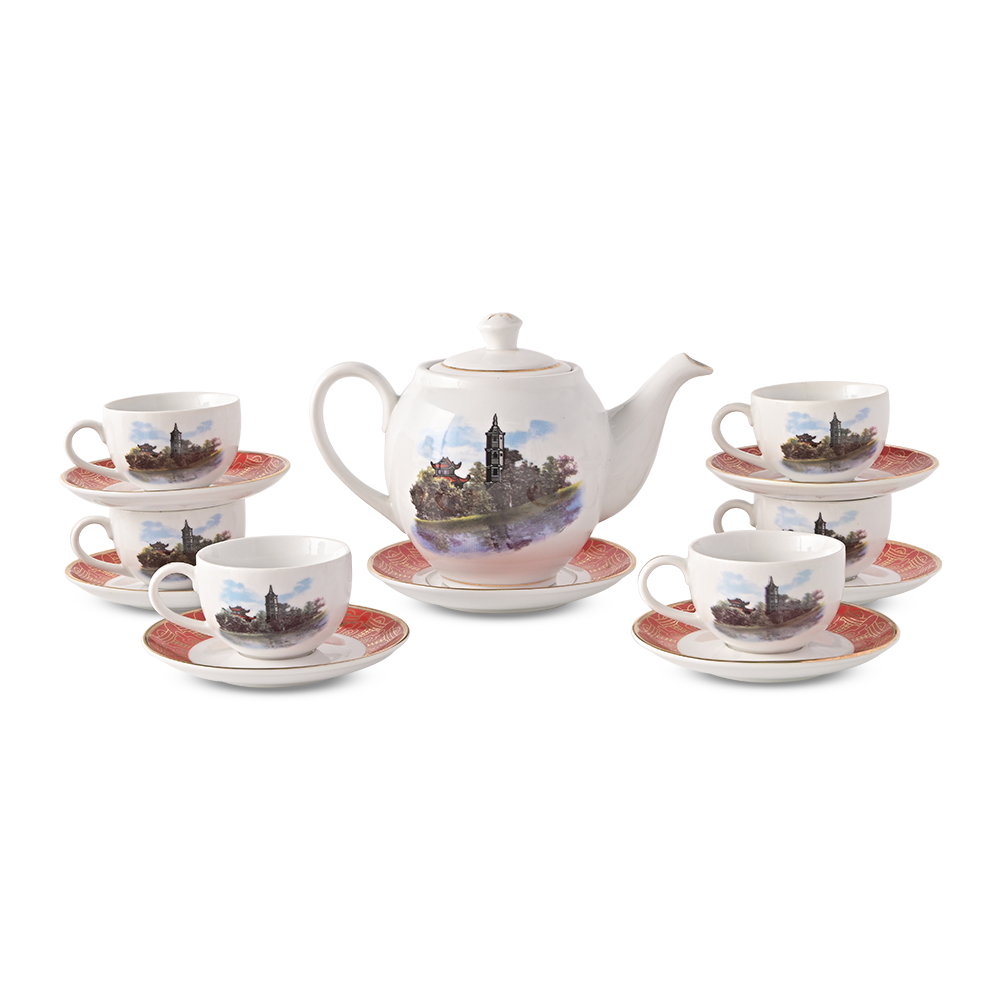 Slim Waist Tea Set with Son Thuy Landscape