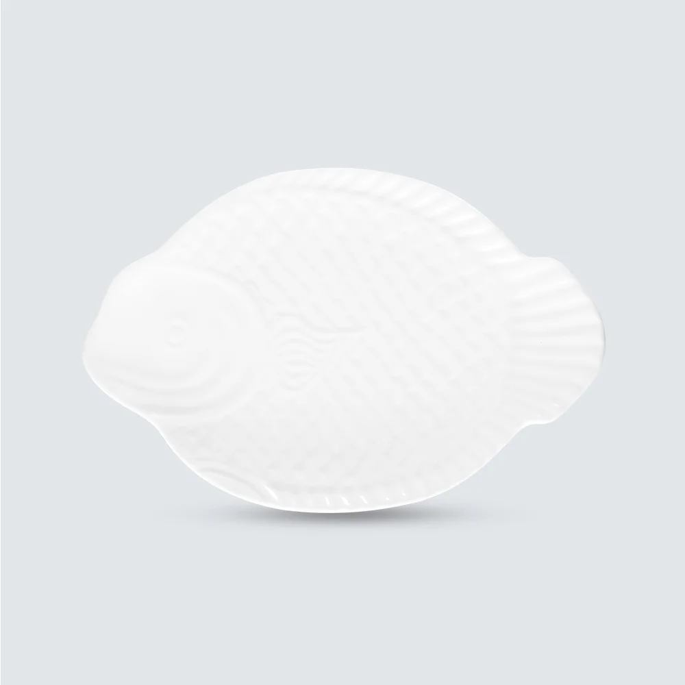 Pink fish-shaped plates 12” - 16”