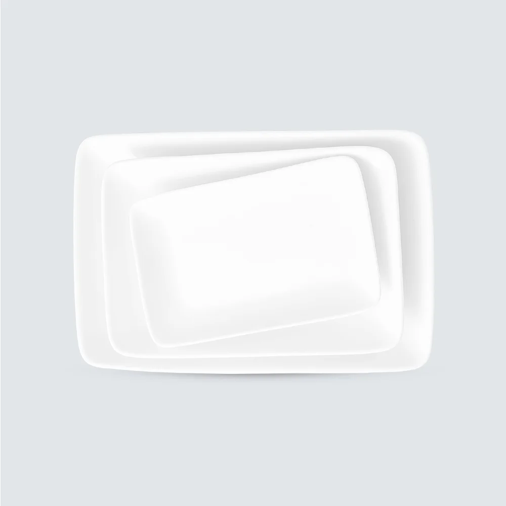 Rectangular Napkin Plates 8” - 16”