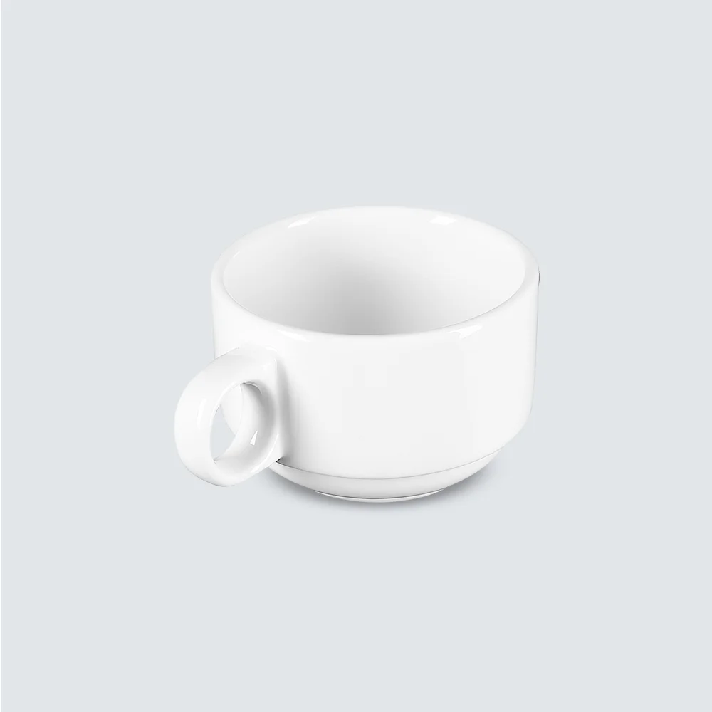 round handle porcelain cup