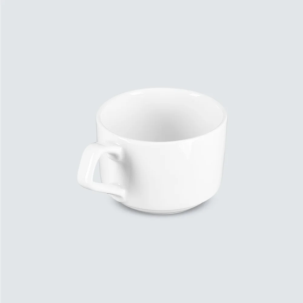 Square Handle Porcelain Cup 2.7- 4.1- 5.1 oz