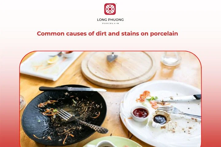 Common causes of dirt and stains on porcelain